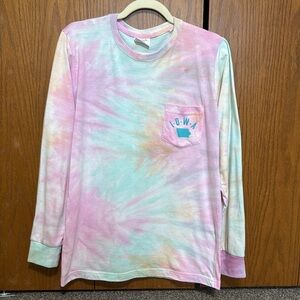 Dreamsicle Tie Dye Long Sleeve Top with Iowa